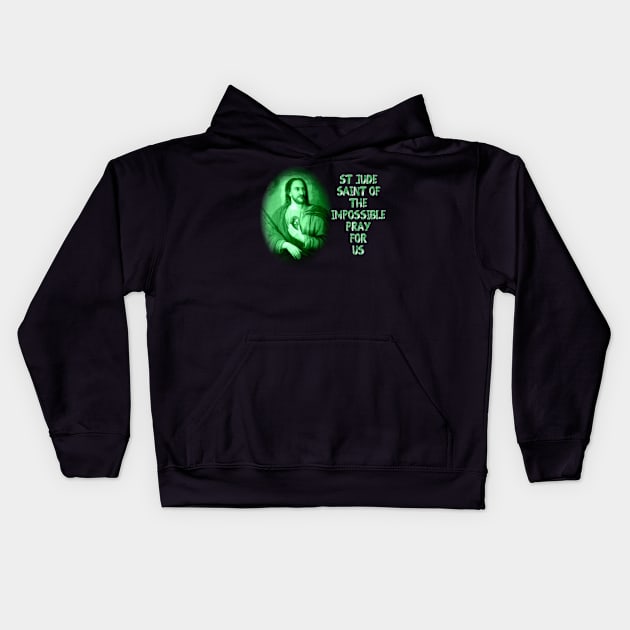 St Jude Thadeus Apostle - Saint of the Impossible Kids Hoodie by hispanicworld